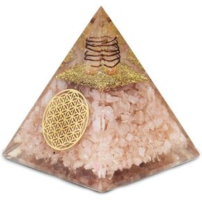 هرم أورجونيت من العقيق الأحمر، كريستال شفاء، هرم من الأحجار الكريمة الكريستالية من الملكيت للتأمل والتحفيز والإيجابية - مصنوع يدويًا في الهند in Kuwait