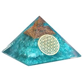 Citrine Pyramid – Healing Crystal Pyramid for Manifestation, Meditation, Creativity, and Positivity – Orgonite Energy Generator Handmade in India