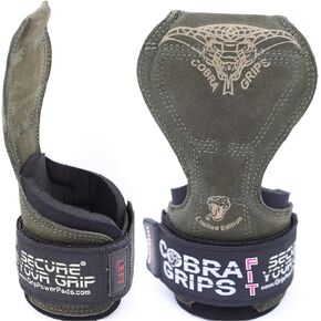 Cobra Grips PRO Weight Lifting Gloves Heavy Duty Straps Alternative Power Lifting Hooks for Deadlifts Adjustable Neoprene Padded Wrist Support Bodybuilding