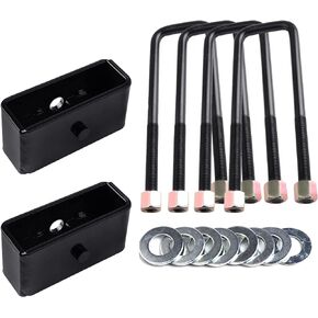 ECCPP 2 inch Rear Replacement Parts Raise Your Vehicles 2 inch Leveling Lift Kit Blocks U Bolts Leveling Lift Kit Compatible for 2004-2018 for Nissan Titan