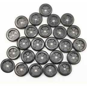 Rubber Grommets for Wiring, 1-3/8 Inch Drill Hole 1-3/16 Inch ID, Firewall Grommets Automotive Cable Cords Hoses Protection, Double-Sided Rubber Plugs for Round Holes, 10 Pcs, 30x35 mm