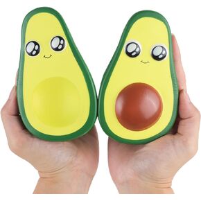 Anboor 2Pcs 4.8 Inches Squishies Avocado Slow Rising Squeeze Toys Kawaii Scented Squishies Fruit Toys Stress Relief for Kids,Party Favors,Birthday Gifts