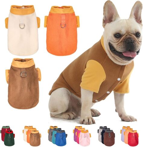 Dog Sweater Clothes for Small Medium Dogs Boy and Girl Small Dog Jacket Winter Coat with O-ring Leash Stretchy Warm Dog Sweatshirt Cat Puppy Apparel Accessorie (XX-Small, Dark Grey,Turquoise,Indigo) in Saudi Arabia