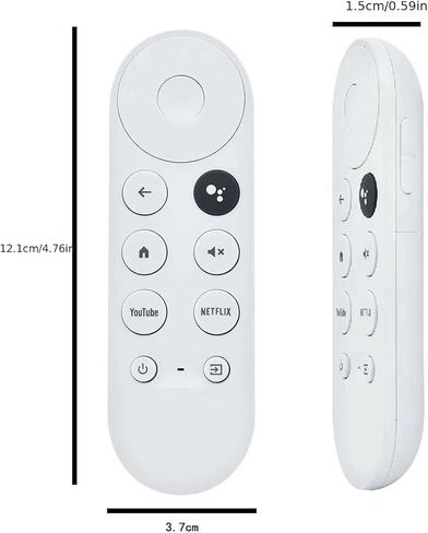استبدال جهاز التحكم عن بعد الصوتي لجهاز 2020 Google TV 4K Snow، مناسب لجهاز 2020 Google Chromecast 4K Snow G9N9N GA01920، مع أزرار اختصار YouTube وNetflix (جهاز التحكم عن بعد فقط) (G9N9N) in Kuwait