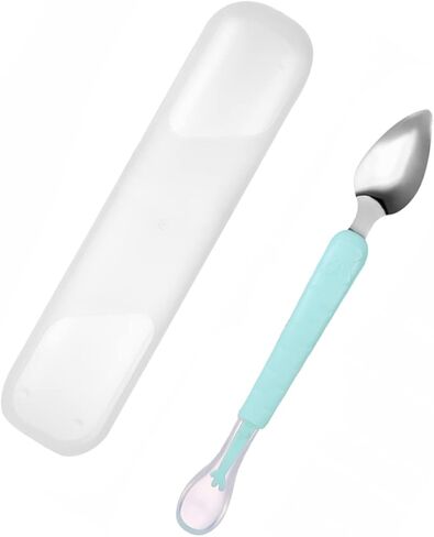 Toddmomy مجموعتان من ملعقة التغذية الأولى للجريب فروت وملاعق الجريب فروت وملعقة تدريب مسننة وملاعق وملعقة تغذية in Kuwait