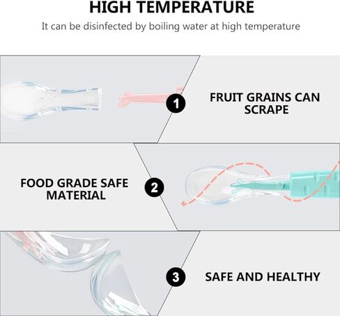 Toddmomy مجموعتان من ملعقة التغذية الأولى للجريب فروت وملاعق الجريب فروت وملعقة تدريب مسننة وملاعق وملعقة تغذية in Kuwait