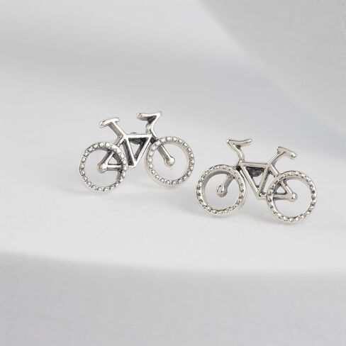 Boma Jewelry Sterling Bicycle Mountain Bike Stud Earrings in Saudi Arabia