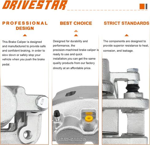 DRIVESTAR 18B4918 18B4919 تم اختيار مساميك الفرامل الأمامية لكاديلاك إسكاليد، لسيارة تشيفي أفالانش/سيلفرادو 1500/ سوبربان 1500/ تاهو، لسيارة جي إم سي سييرا 1500/ يوكون، زوج ماسك فرامل قرصية in Saudi Arabia