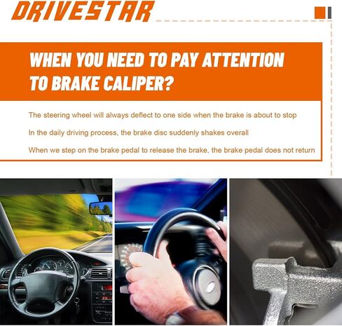 DRIVESTAR 18B4860 18B4861 Front Brake Calipers for Ford 2004 2005 F150/ 2005 Lobo, OE-Quality New Disc Brake Caliper Front Pair in Kuwait