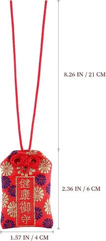 BESPORTBLE Japanese Omamori Charm Blessing Bag Pendant Dispel Misfortune Keyrings Bag Decoration Good Luck Charms for Health/Education/Love/Career Success in Saudi Arabia