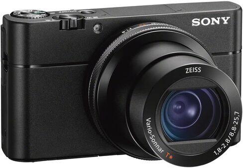 كاميرا سوني سايبر شوت DSC-RX100 VA الرقمية (DSC-RX100M5A/B) + حافظة + بطاقة 64 جيجابايت + بطارية NP-BX1 + قارئ بطاقات + برنامج Corel للصور + شاحن + حامل ثلاثي القوائم مرن + محفظة ذاكرة + المزيد (متجددة) in Saudi Arabia