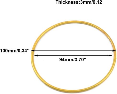 12 قطعة حلقات معدنية بطول 10.16 سم ريح الرنين أكاليل هولا هوبس الذهبية in Kuwait