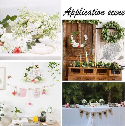OLYCRAFT 10 Pcs 12 Inch Metal Floral Hoop Centerpiece with 10 Pcs Wood Holder Stand 40Pcs Foam Rose 40Pcs Artificial Rose Leaves 40Pcs Foam Self-adhesive Pads for Wedding Table Decorations in Saudi Arabia