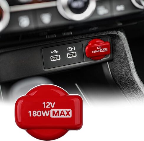 Thenice للجيل 11th Gen Civic ملحقات السيارة الداخلية ولاعة السيجار الديكور سبائك الزنك ولاعة السجائر غطاء المقبس لهوندا سيفيك 2022-2024، CR-V 2023-2024 in Kuwait