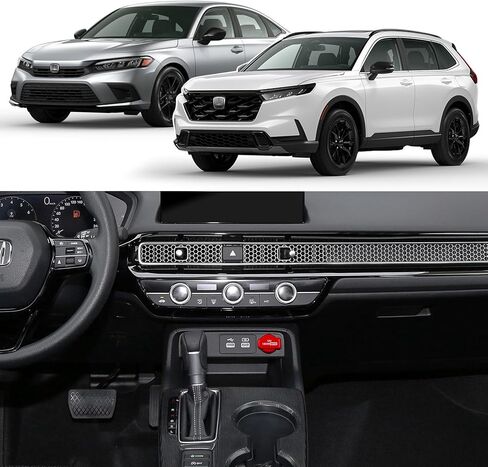 Thenice للجيل 11th Gen Civic ملحقات السيارة الداخلية ولاعة السيجار الديكور سبائك الزنك ولاعة السجائر غطاء المقبس لهوندا سيفيك 2022-2024، CR-V 2023-2024 in Kuwait