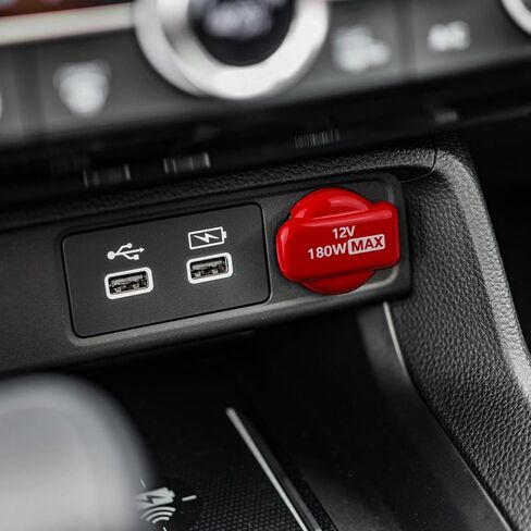 Thenice للجيل 11th Gen Civic ملحقات السيارة الداخلية ولاعة السيجار الديكور سبائك الزنك ولاعة السجائر غطاء المقبس لهوندا سيفيك 2022-2024، CR-V 2023-2024 in Kuwait