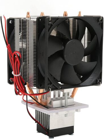 Peltier Cooler Kit, 12V 10A Semiconductor Refrigeration Cooler Fan DIY Kit, Thermoelectric Peltier Cooling System for Mini Refrigerator, Aluminium Alloy, Easy to Use in Saudi Arabia