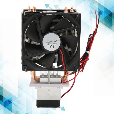 Peltier Cooler Kit, 12V 10A Semiconductor Refrigeration Cooler Fan DIY Kit, Thermoelectric Peltier Cooling System for Mini Refrigerator, Aluminium Alloy, Easy to Use in Saudi Arabia