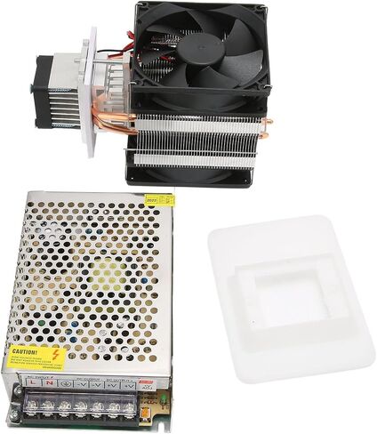 Peltier Cooler Kit, 12V 10A Semiconductor Refrigeration Cooler Fan DIY Kit, Thermoelectric Peltier Cooling System for Mini Refrigerator, Aluminium Alloy, Easy to Use in Saudi Arabia
