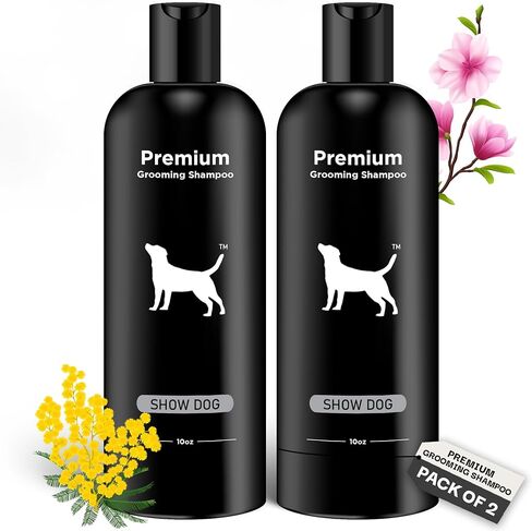 605Products - Natural Dog Shampoo for Itchy and Sensitive Skin, Puppy Shampoo and Odor Eliminator for Smelly Dogs and Puppies, Pet Shampoo and Deodorizer - Dog Bath Supplies (Show Dog, 2 Pack) in Saudi Arabia