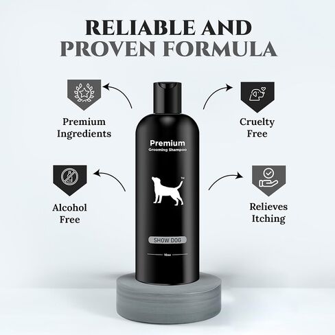 605Products - Natural Dog Shampoo for Itchy and Sensitive Skin, Puppy Shampoo and Odor Eliminator for Smelly Dogs and Puppies, Pet Shampoo and Deodorizer - Dog Bath Supplies (Show Dog, 2 Pack) in Saudi Arabia