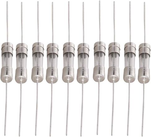 Fielect Glass Tube Fuses Axial with Lead Wire Slow-Blow Glass Fuses 5x20mm 5A 250V Time Delay Fuses for Replacing or Repairing Many Home Electronics 10Pcs (T5A) in Saudi Arabia