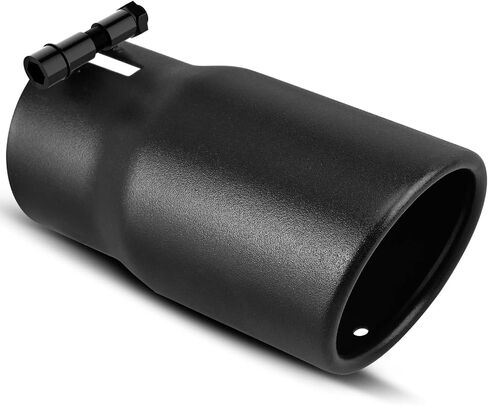 YITAMOTOR طرف عادم مثبت بمسمار، مدخل 2.5 بوصة، مخرج 3 بوصات، طرف ذيل عادم طويل من الفولاذ المقاوم للصدأ مقاس 6 بوصات، يناسب أنبوب عادم OD مقاس 2 1/2 بوصة للسيارات وسيارات السيدان والشاحنات وقطع زاوية ملفوفة ومطلي بمسحوق أسود in Saudi Arabia