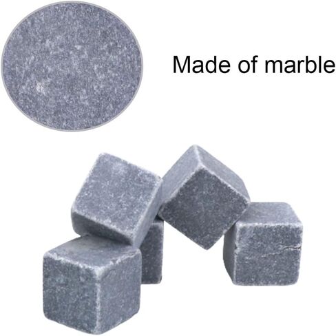 9 Pcs Whiskey Stones Reusable Chilling Stones Portable Bourbon Stones for Whisky Gin Wine Vodka Juice in Saudi Arabia