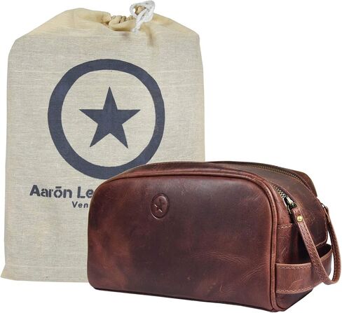 مجموعة حقيبة من القماش الخشن مقاس 20 بوصة وحقيبة أدوات الزينة للرجال والنساء باللون البني لعيد الميلاد in Kuwait