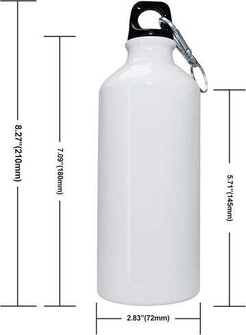 DSRTE 16 Pack Sublimation Water Bottle Blanks, 20oz Sublimation Aluminum White Sport Water Bottle Blanks for Heat Press (600ml) in Saudi Arabia