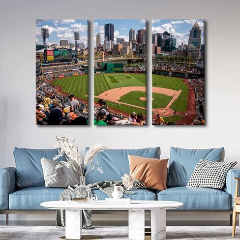 TUMOVO Wall Art Sports Stadium Canvas Wall Art Wrigley Field in Chicago Paintings Chicago Prints on Canvas Modern Artwork Pictures for Living Room Bedroom Wall Decor Giclee Framed Ready to Hang in Saudi Arabia