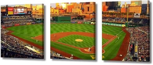 TUMOVO Wall Art Sports Stadium Canvas Wall Art Wrigley Field in Chicago Paintings Chicago Prints on Canvas Modern Artwork Pictures for Living Room Bedroom Wall Decor Giclee Framed Ready to Hang in Saudi Arabia