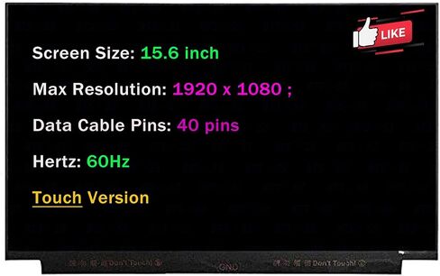 بديل LCD مقاس 15.6 بوصة لجهاز HP Pavilion 15-CS 15-CS0069NR B156HAK02.1 LP156WFD-SPL2 LP156WFD-SPL1 NV156FHM-T0E N156HCN-EAA N156HCN-EBA 40 Pins FHD 1920X1080 لوحة عرض (إصدار يعمل باللمس) in Saudi Arabia