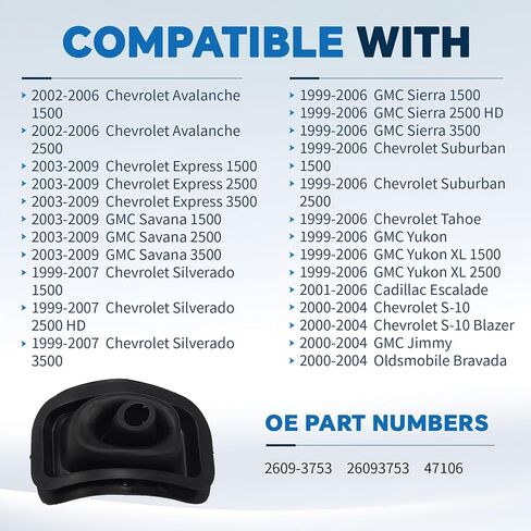 AIWGIW مقبض ناقل الحركة مناسب لـ 2000-2006 سيلفرادو، سييرا، سوبربان، يوكون، سافانا، إكسبريس OE 2609-3753، 26093,753 47106 in Kuwait