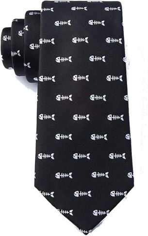 ربطة عنق للرجال محب بحري على شكل عظمة سمكة بونفيش مبتكرة وضيقة in Kuwait