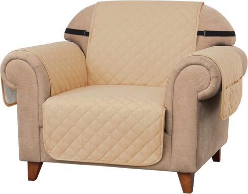 Couch Cover Set Included Sofa and Loveseat Covers Reversible Premium Furniture Protector with Elastic Straps for Dogs Pets(Chocolate,Loveseat&Sofa) in Saudi Arabia