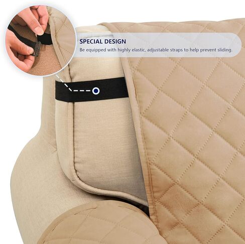 Couch Cover Set Included Sofa and Loveseat Covers Reversible Premium Furniture Protector with Elastic Straps for Dogs Pets(Chocolate,Loveseat&Sofa) in Saudi Arabia