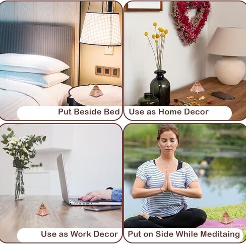 هرم أورجونيت من العقيق الأحمر، كريستال شفاء، هرم من الأحجار الكريمة الكريستالية من الملكيت للتأمل والتحفيز والإيجابية - مصنوع يدويًا في الهند in Kuwait