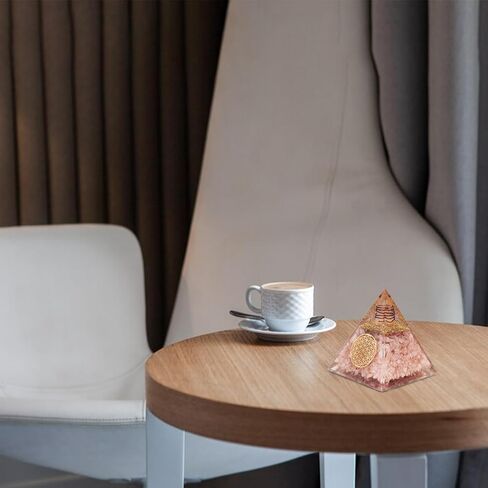 هرم أورجونيت من العقيق الأحمر، كريستال شفاء، هرم من الأحجار الكريمة الكريستالية من الملكيت للتأمل والتحفيز والإيجابية - مصنوع يدويًا في الهند in Kuwait