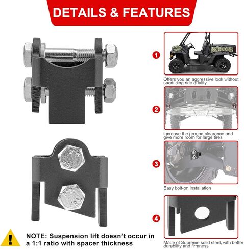 WeiSen 2 Inch Lift Kit Full Front Rear Suspension Compatible with 2016-2024 Can Am Defender 500/800/1000 in Saudi Arabia