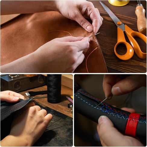 HARFINGTON 3PCS 4 Inch Upholstery Needle Large Eye Extra Long Stitching Needles Straight Hand Needles Easy to Thread for Home Hand Leather Tapestry Embroidery Tufting Webbing Carpet in Saudi Arabia
