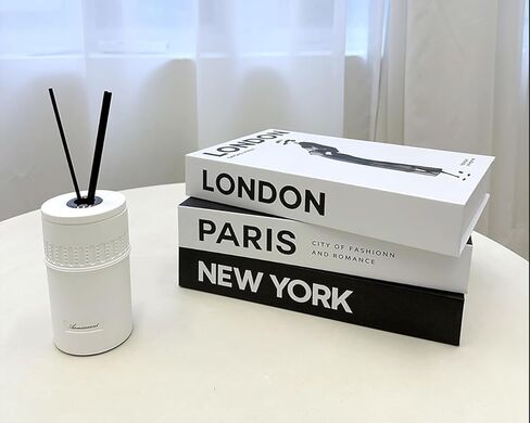 مجموعة Gonoce مكونة من 3 كتب مزخرفة لديكور المنزل، وكتب مزيفة للديكور مع صندوق تخزين لطاولة القهوة/الأرفف، صندوق كتب مزيف على الموضة الحديثة (أسود وأبيض) (3) in Kuwait