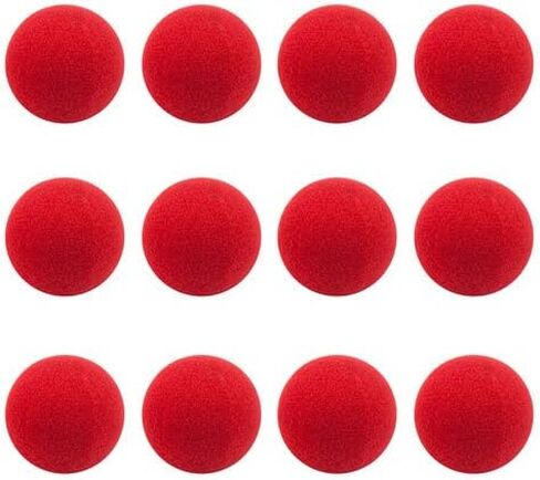 12 عبوة من أنوف المهرج الرغوية الحمراء | مجموعة اسفنجية مبتكرة للأنف | يوم الأنف الأحمر، وأعياد الميلاد، والسيرك، وحفلات الرقص، وأنف الرنة رودولف، وإكسسوارات الهالوين، وهدايا الحفلات، وهدايا الكمامة in Kuwait