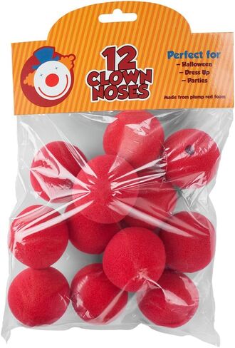 12 عبوة من أنوف المهرج الرغوية الحمراء | مجموعة اسفنجية مبتكرة للأنف | يوم الأنف الأحمر، وأعياد الميلاد، والسيرك، وحفلات الرقص، وأنف الرنة رودولف، وإكسسوارات الهالوين، وهدايا الحفلات، وهدايا الكمامة in Kuwait