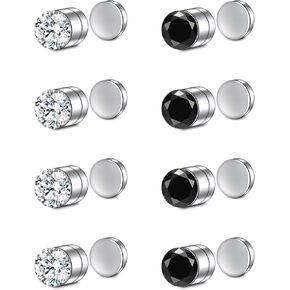 D.Bella Fake Nose Ring Stud Magnetic Nose Stud Clip On Lip Ear Non Pierced Jewelry for Women Men Silver in Saudi Arabia