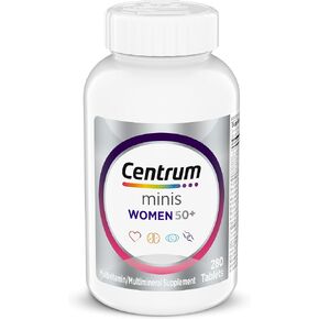 Centrum Minis Silver Women's Multivitamin for Women 50 Plus, Multimineral Supplement with Vitamin D3, B Vitamins, Non-GMO Ingredients, Supports Memory and Cognition in Older Adults - 280 Ct in Saudi Arabia