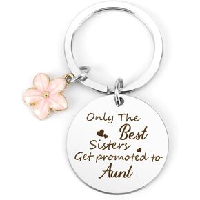 Pregnancy Announcement for Aunt Surprise Baby Announcement Gifts for New Auntie Reveal Pregnancy Keychain Key Chain Accessories Get Promoted to Aunt Cute Gifts for Women Big Sister Best Friend in Kuwait