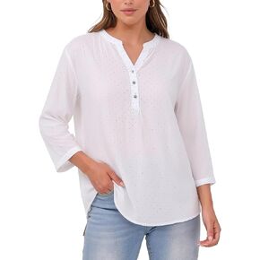 Women's Embellished Sparkly Tunic Tops 3/4 Length Sleeve Womens Tops V Neck Casual Sparkle Blouses in Saudi Arabia