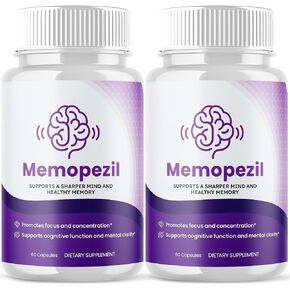 (2 Pack) Memopezil Brain Capsules, Memopezil Pills with All Natural Ingredients, Advanced Formula Health and Wellness Support Supplement Pills with Maximum Strength Multivitamins Support(120 Capsules) in Saudi Arabia