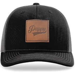 Daddy Hat,Pappy Trucker Hat Structured Classic Adjustable Papa Snapback Baseball Cap Black in Saudi Arabia